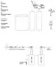 Schematische Darstellung einer Wasseraufbereitungsanlage von Syr mit Komponenten wie Steuerkopf, Umgehungsventil und Abwasseranschluss. Diagramm zeigt Anschlussdetails und Systemvarianten.